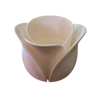 Tulipán alakú 3D nyomtatott váza vízálló PETG műanyagból, enyhe színátmenettel